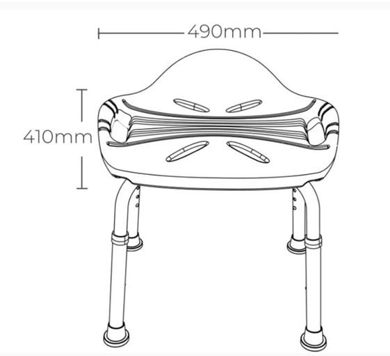 Shower Stool with Handles - Image 3