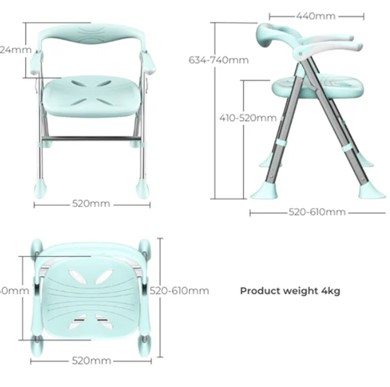 Folding Shower Commode - Image 2